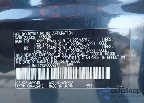 2009 Toyota Rav4 z USA, uszkodzony, nr VIN JTMZF33V29D002272